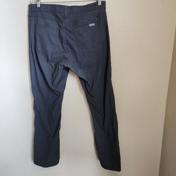 Eddie Bauer Water Resistant Hiking Pants Nylon Mens 36x32 (35x31") Gray Elastic - Picture 4 of 14